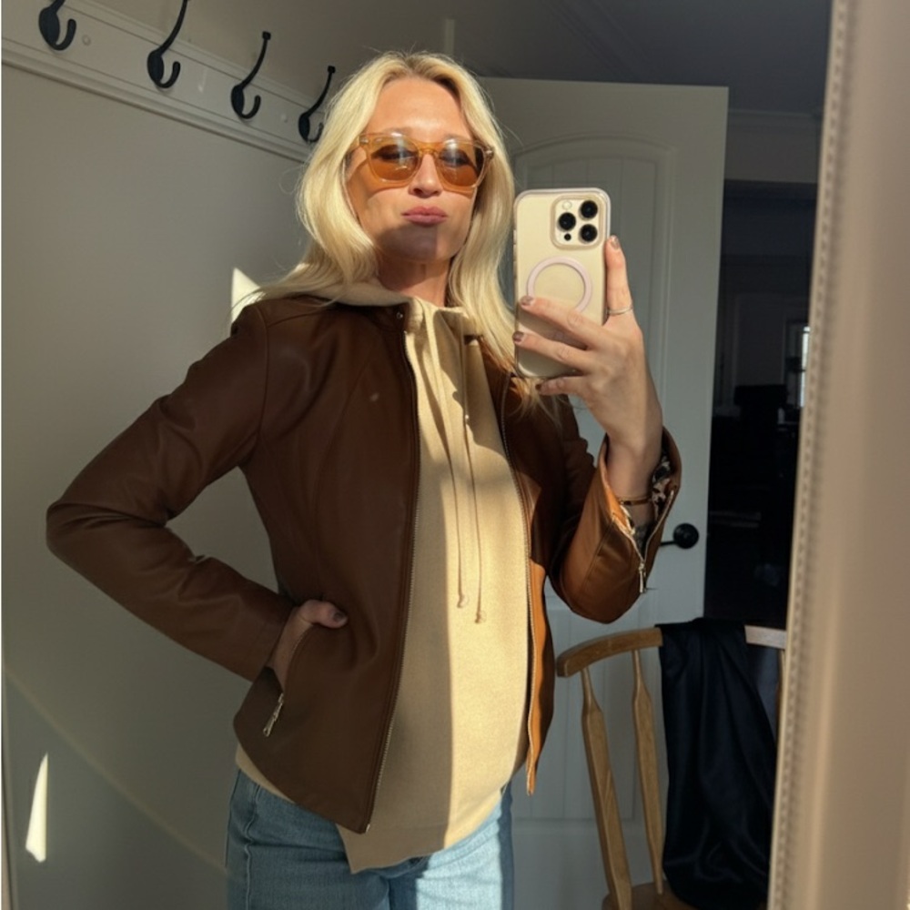 Calvin Klein Tan Leather Jacket